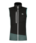 "FLEECE GRID VEST W" - "dark arctic grey"
