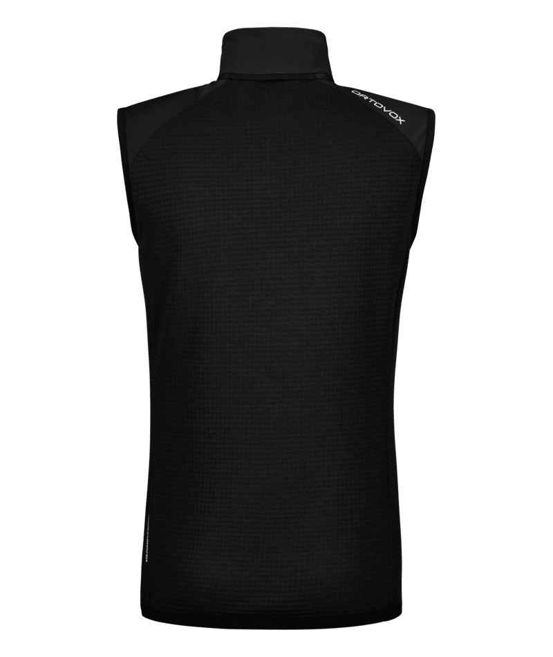 "FLEECE GRID VEST W" - "black raven"