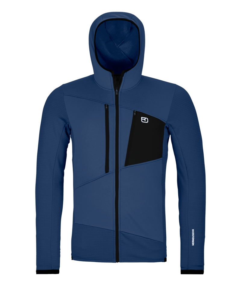 "FLEECE GRID HOODY M" - "blue nunatak"