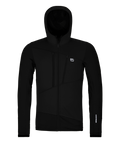 "FLEECE GRID HOODY M" - "black raven"