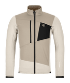 "FLEECE GRID JACKET M" - "white chalk"