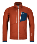 "FLEECE GRID JACKET M" - "clay orange"
