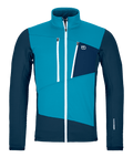 "FLEECE GRID JACKET M" - "mountain blue"