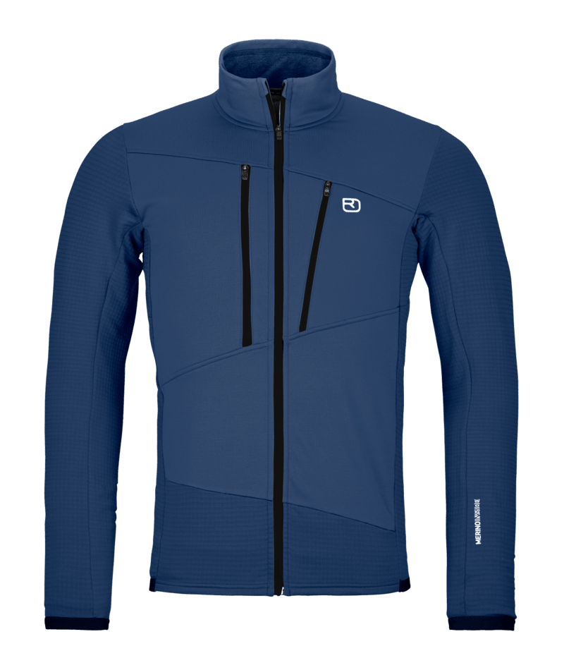"FLEECE GRID JACKET M" - "blue nunatak"