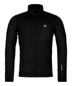 "FLEECE GRID JACKET M" - "black raven"
