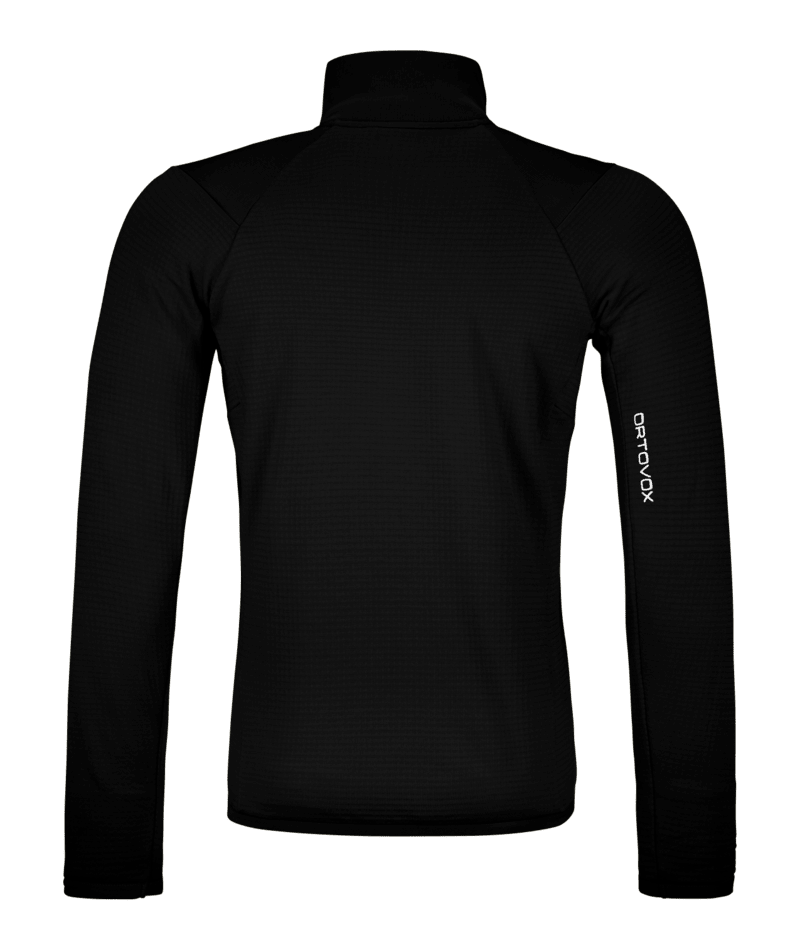 "FLEECE GRID JACKET M" - "black raven"
