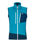 "FLEECE GRID VEST M" - "mountain blue"