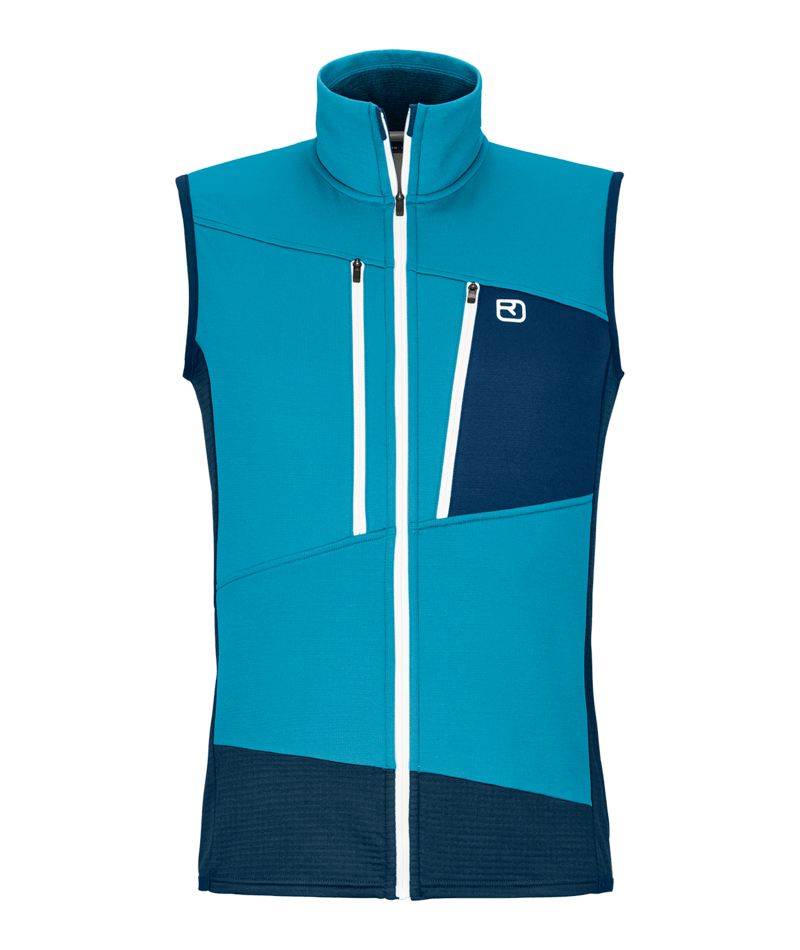 "FLEECE GRID VEST M" - "mountain blue"