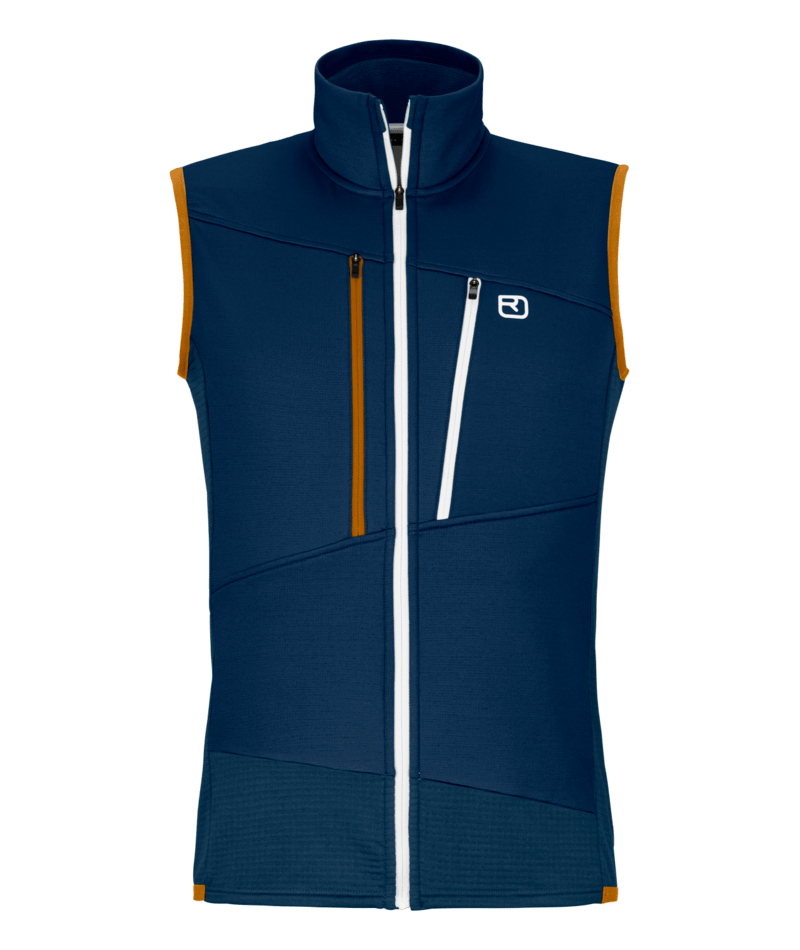 "FLEECE GRID VEST M" - "deep ocean"