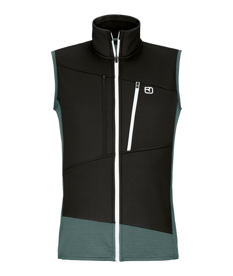 "FLEECE GRID VEST M" - "dark arctic grey"