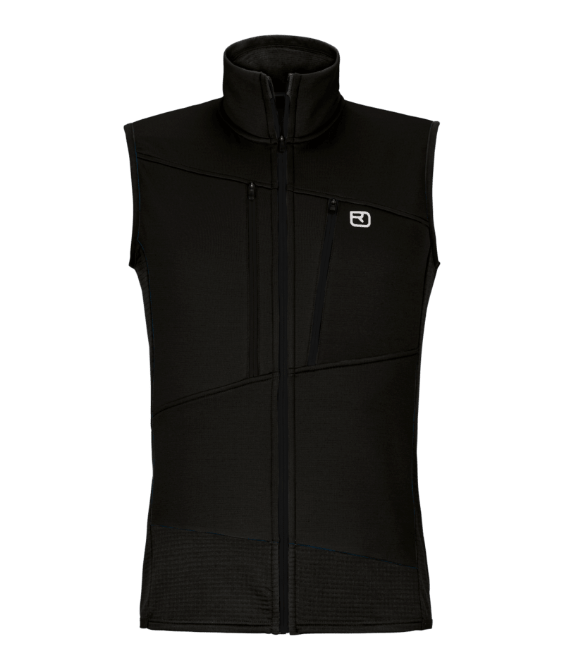 "FLEECE GRID VEST M" - "black raven"