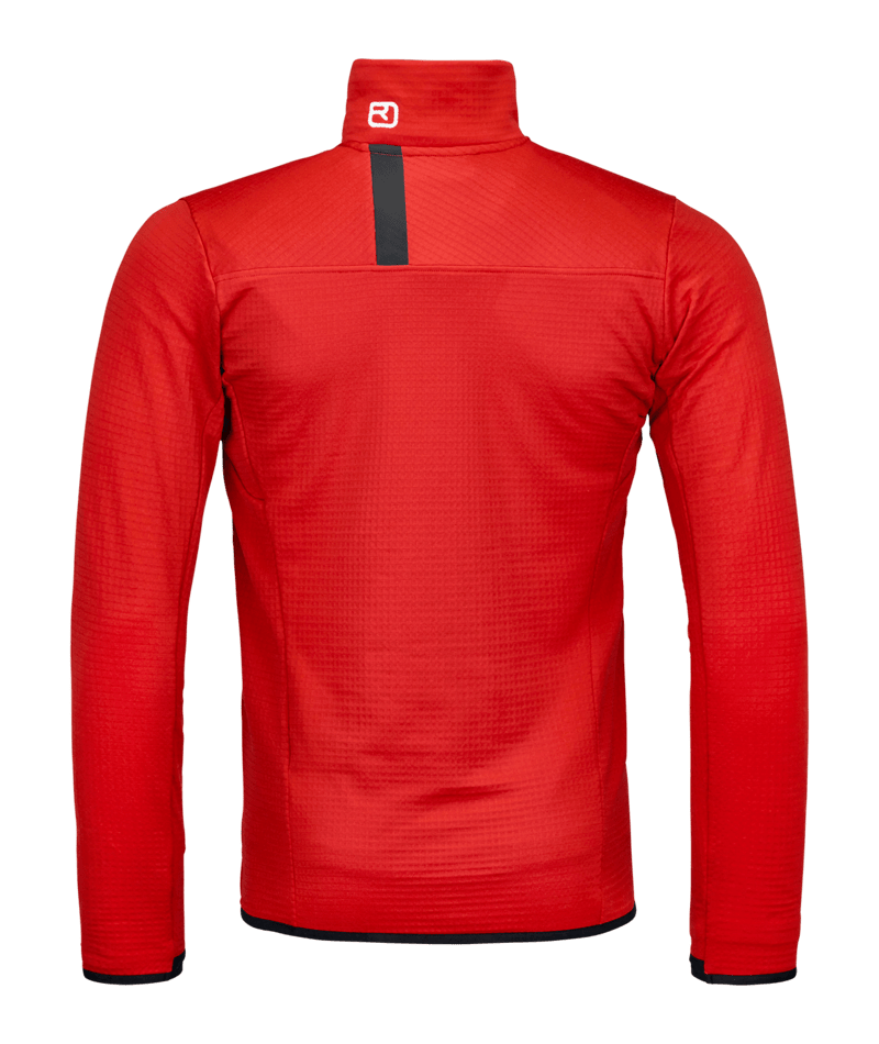 "RESCUE FLEECE GRID JACKET M" - "rescue red"