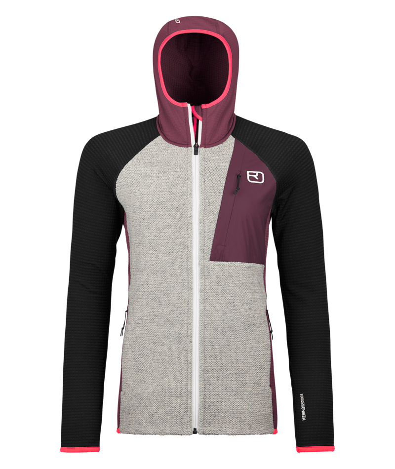 "FLEECE GP CLASSIC KNIT HOODY W" - "mountain rose"