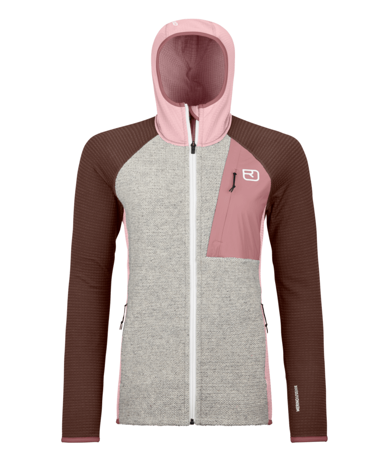 "FLEECE GP CLASSIC KNIT HOODY W" - "dawn rose"