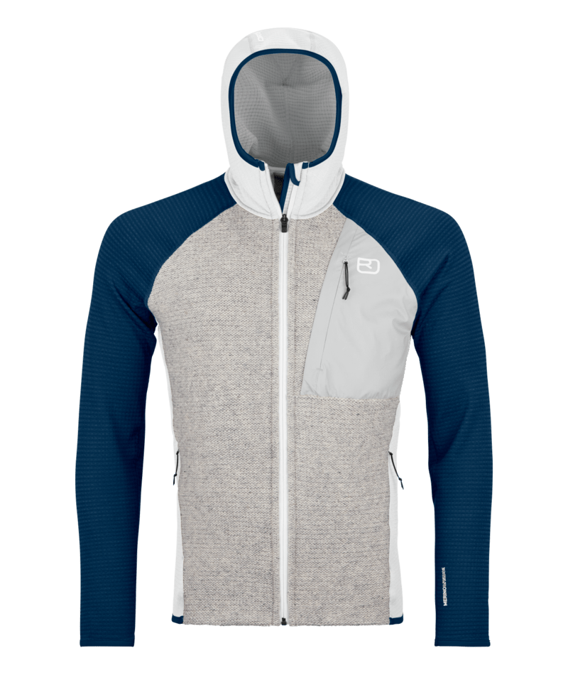 "FLEECE GP CLASSIC KNIT HOODY M" - "grey ice"