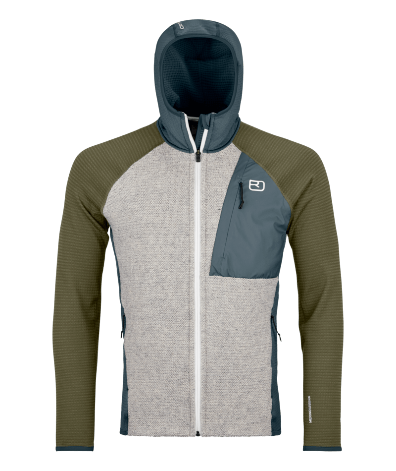 "FLEECE GP CLASSIC KNIT HOODY M" - "dark arctic grey"