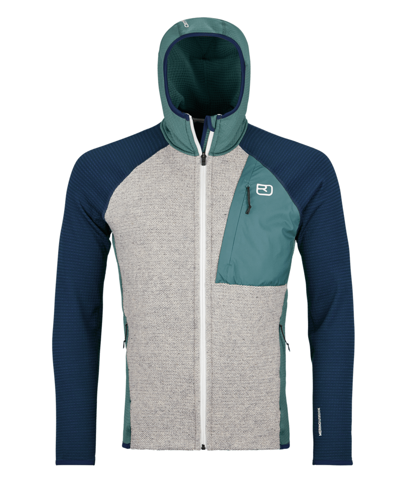 "FLEECE GP CLASSIC KNIT HOODY M" - "arctic grey"