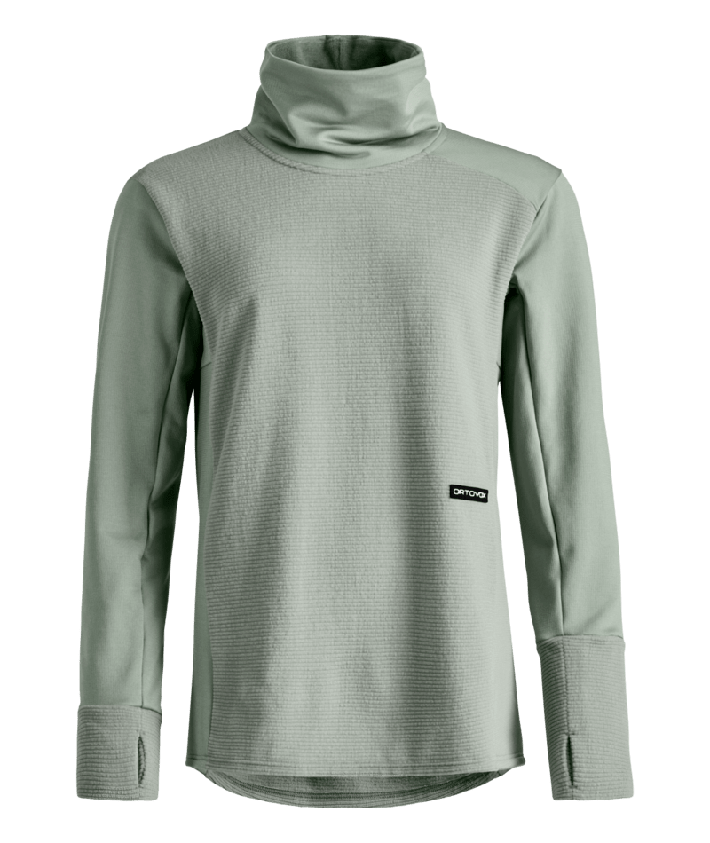 "FLEECE CORD LONGSLEEVE W" - "green sage"