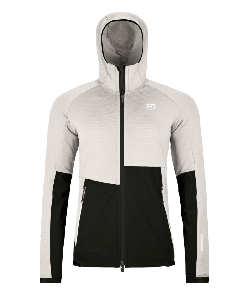 "FLEECE RIB HOODY W" - "white tea"