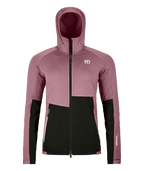 "FLEECE RIB HOODY W" - "dusk rose"