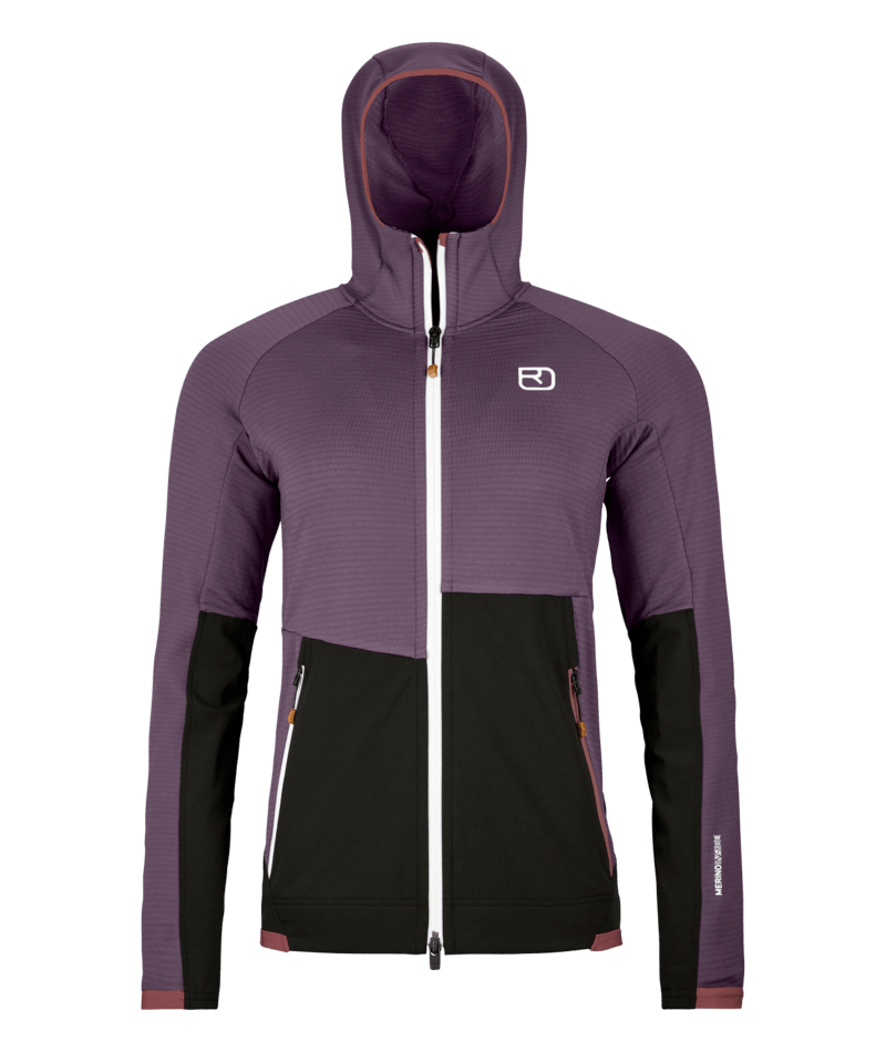 "FLEECE RIB HOODY W" - "wild berry"