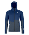 "FLEECE RIB HOODY W" - "blue nunatak"