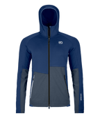 "FLEECE RIB HOODY W" - "blue nunatak"