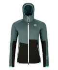 "FLEECE RIB HOODY W" - "dark arctic grey"