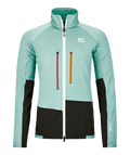 "FLEECE RIB JACKET W" - "aquatic ice"