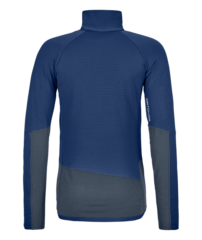 "FLEECE RIB JACKET W" - "blue nunatak"