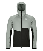 "FLEECE RIB HOODY M" - "green sage"