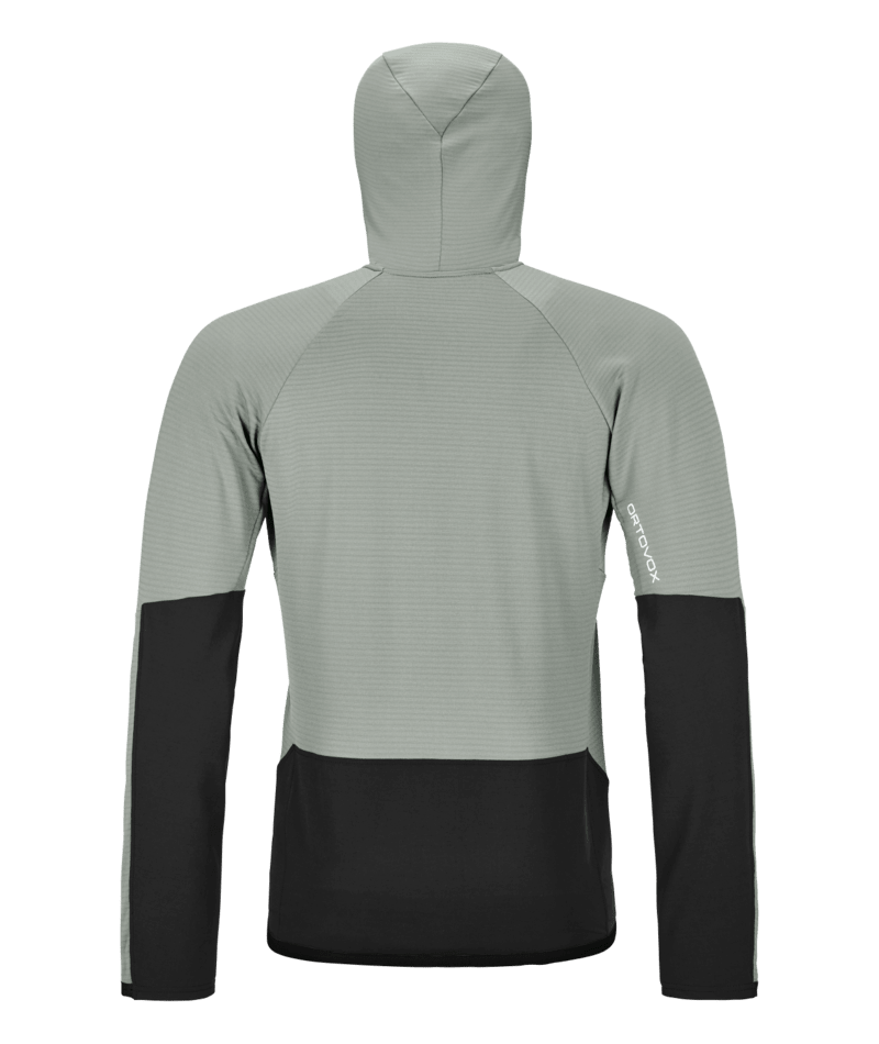 "FLEECE RIB HOODY M" - "green sage"