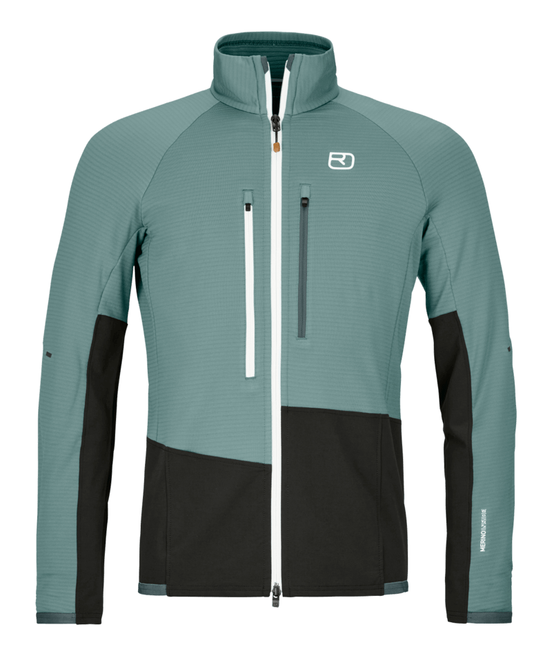 "FLEECE RIB JACKET M" - "arctic grey"