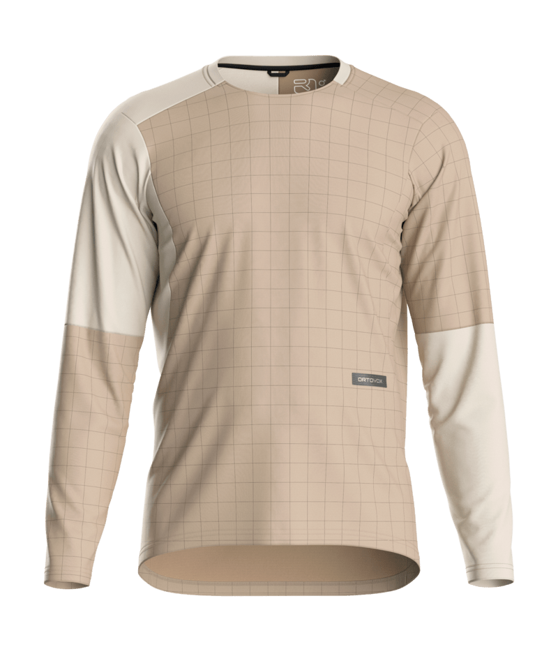 "SEQUENCE TRAIL JERSEY LS M" - "dark linen"