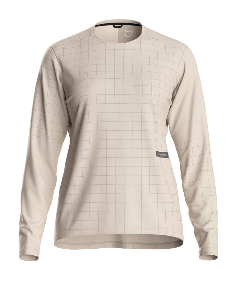 "SEQUENCE TRAIL JERSEY LS W" - "white tea"