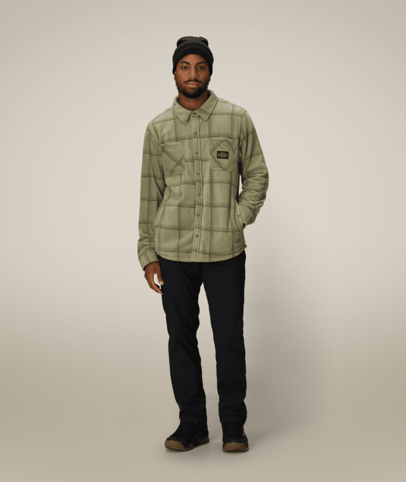 Men's Sierra Fleece Flannel - SAGE BLACK PLAID