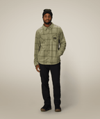Men's Sierra Fleece Flannel - SAGE BLACK PLAID