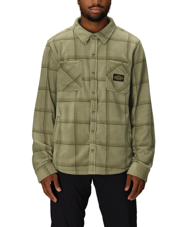Men's Sierra Fleece Flannel - SAGE BLACK PLAID