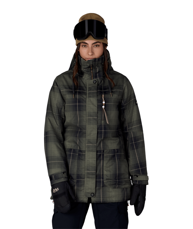WOMENS SPIRIT™ INSULATED JACKET - FATIGUE GREEN PLAID