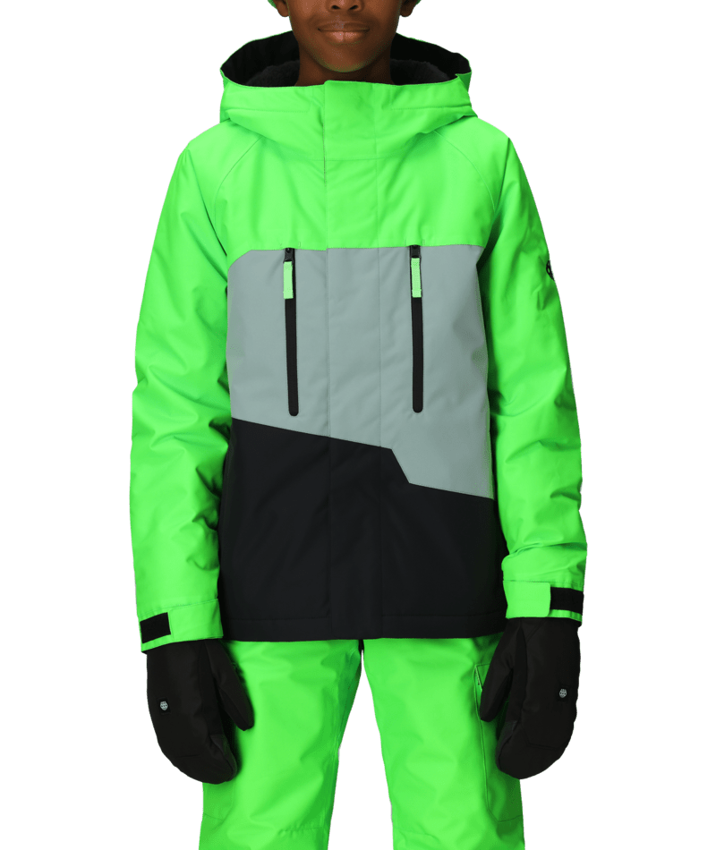 BOYS GEO™ INSULATED JACKET - BOREALIS GREEN COLORBLOCK