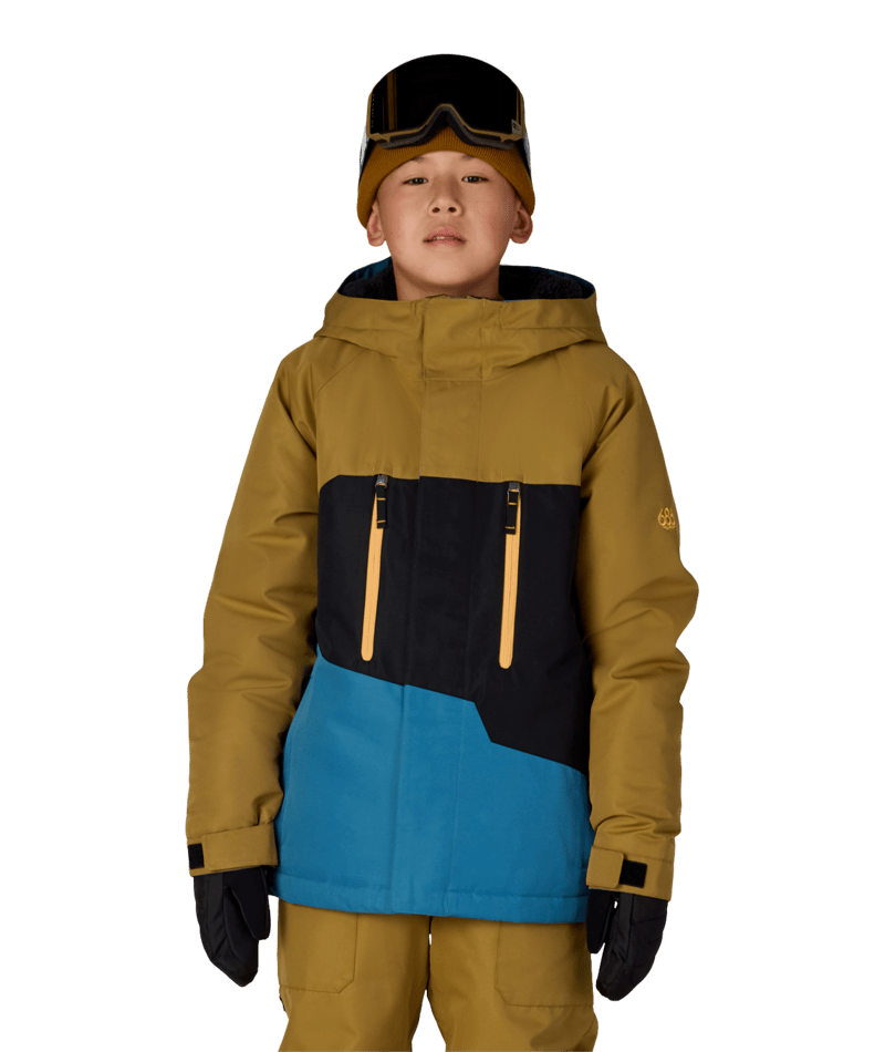 BOYS GEO™ INSULATED JACKET - BRONZE COLORBLOCK