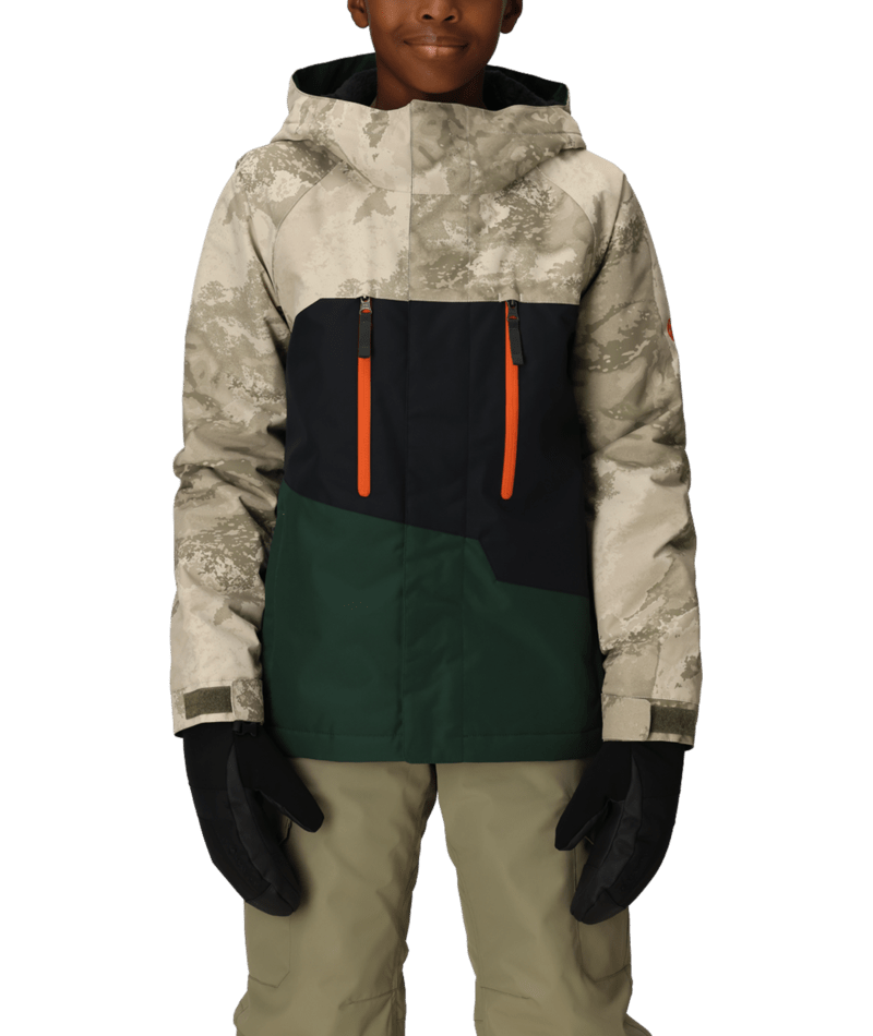BOYS GEO™ INSULATED JACKET - LIMESTONE HEMISPHERE CLRBLK