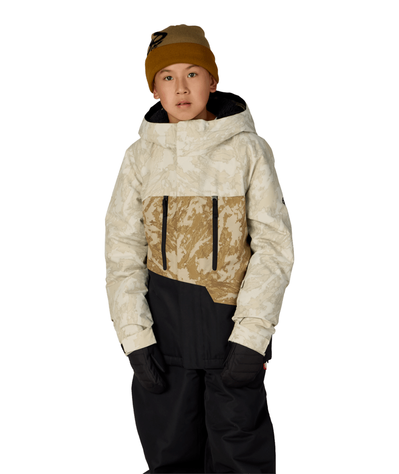 BOYS GEO™ INSULATED JACKET - LIMESTONE SCRATCH COLORBLOCK