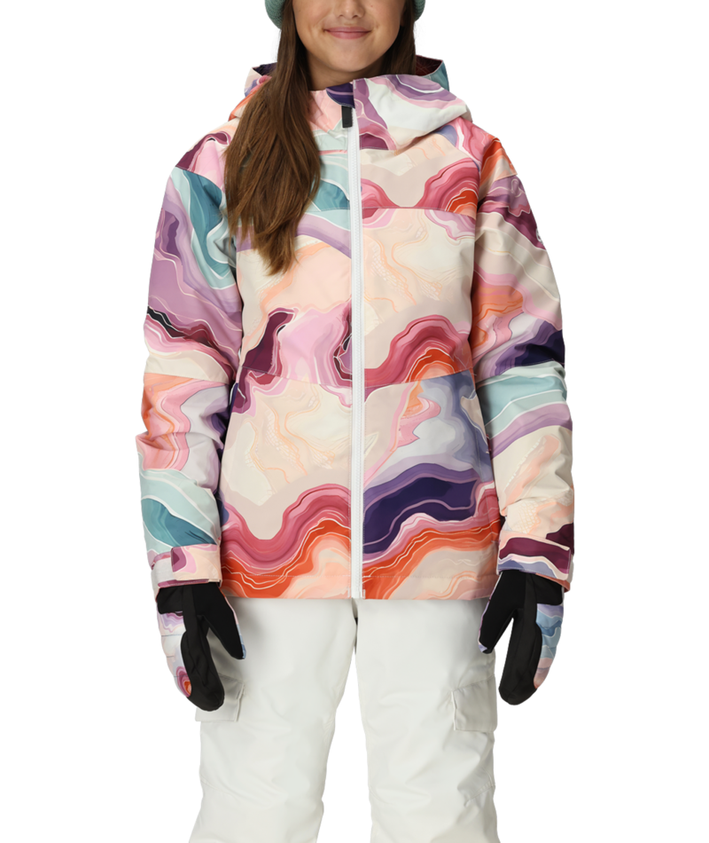 GIRLS ATHENA™ INSULATED JACKET - SEDIMENTARY PRINT