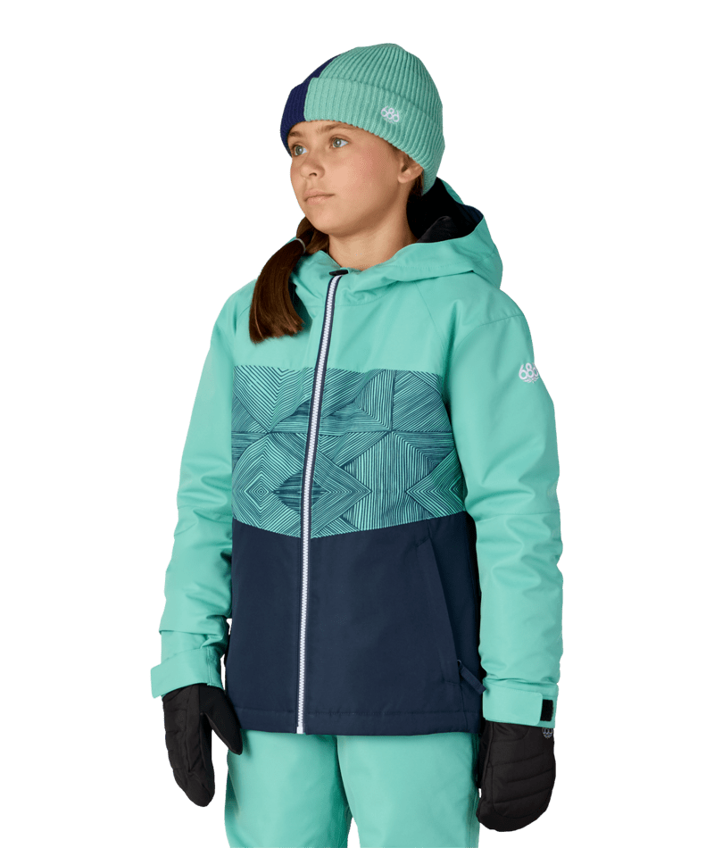GIRLS ATHENA™ INSULATED JACKET - WASABI COLORBLOCK