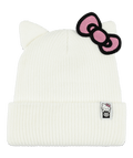 WOMENS HELLO KITTY BEANIE - HELLO KITTY WHITE