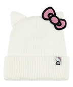 WOMENS HELLO KITTY BEANIE - HELLO KITTY WHITE
