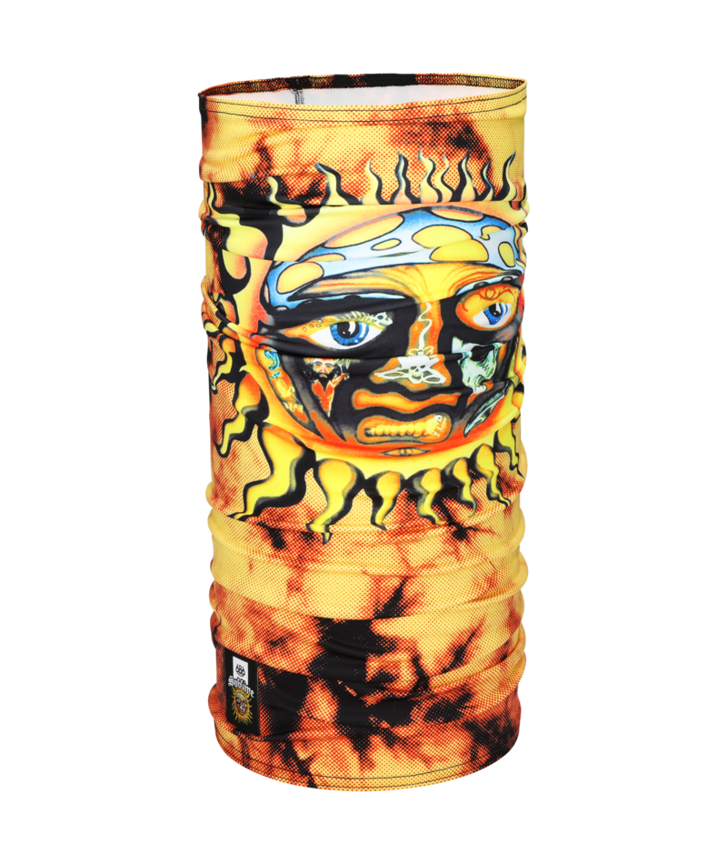 DOUBLE LAYER FACE WARMER - SUBLIME ORANGE TIE DYE