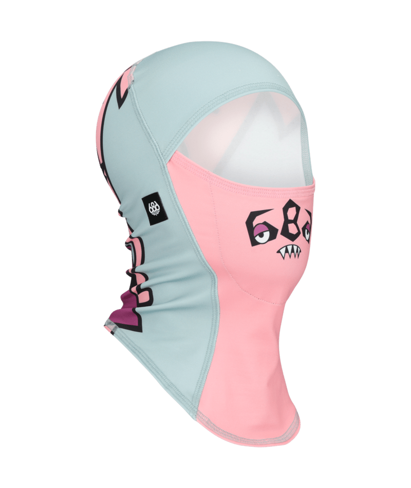 Youth Bolt Balaclava - GERANIUM PINK COLORBLOCK