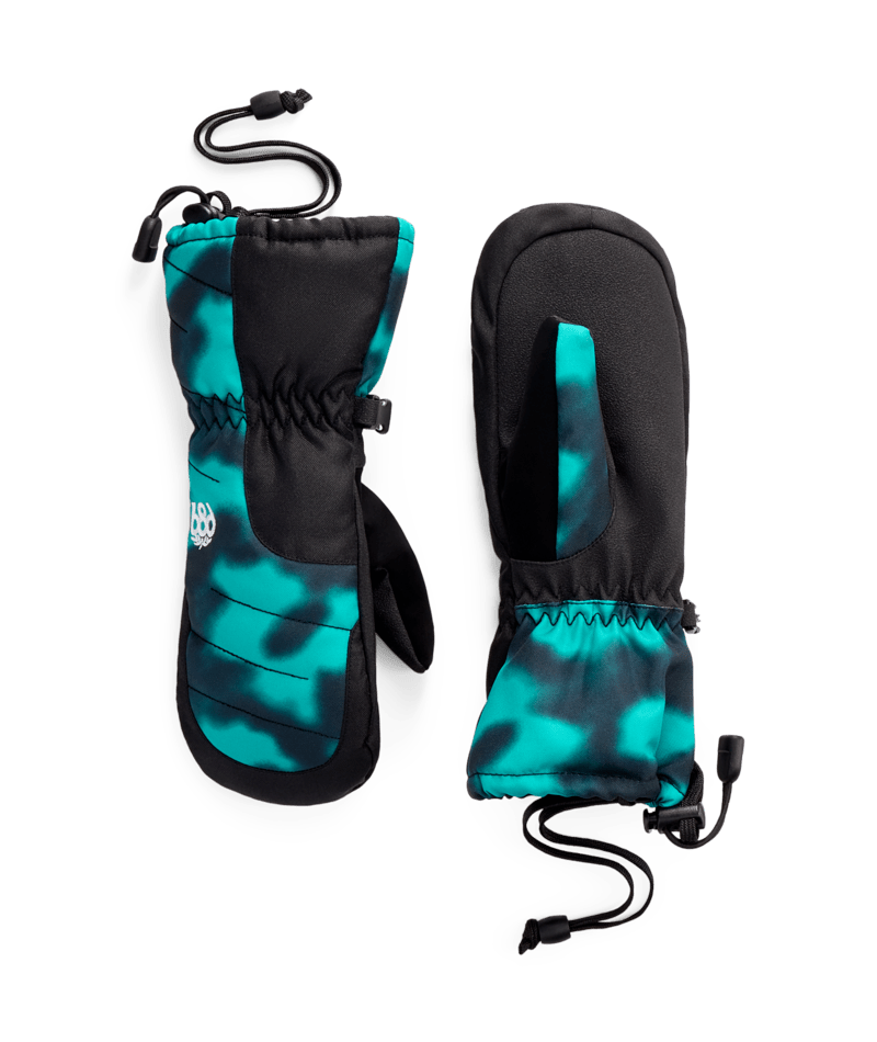 Youth Unisex Heat Insulated Mitt - DEEP GREEN DARK SKIES COLORBLK